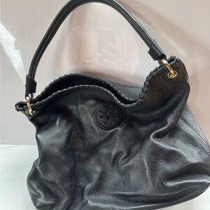 Tory Burch Black Leather Hobo Bag